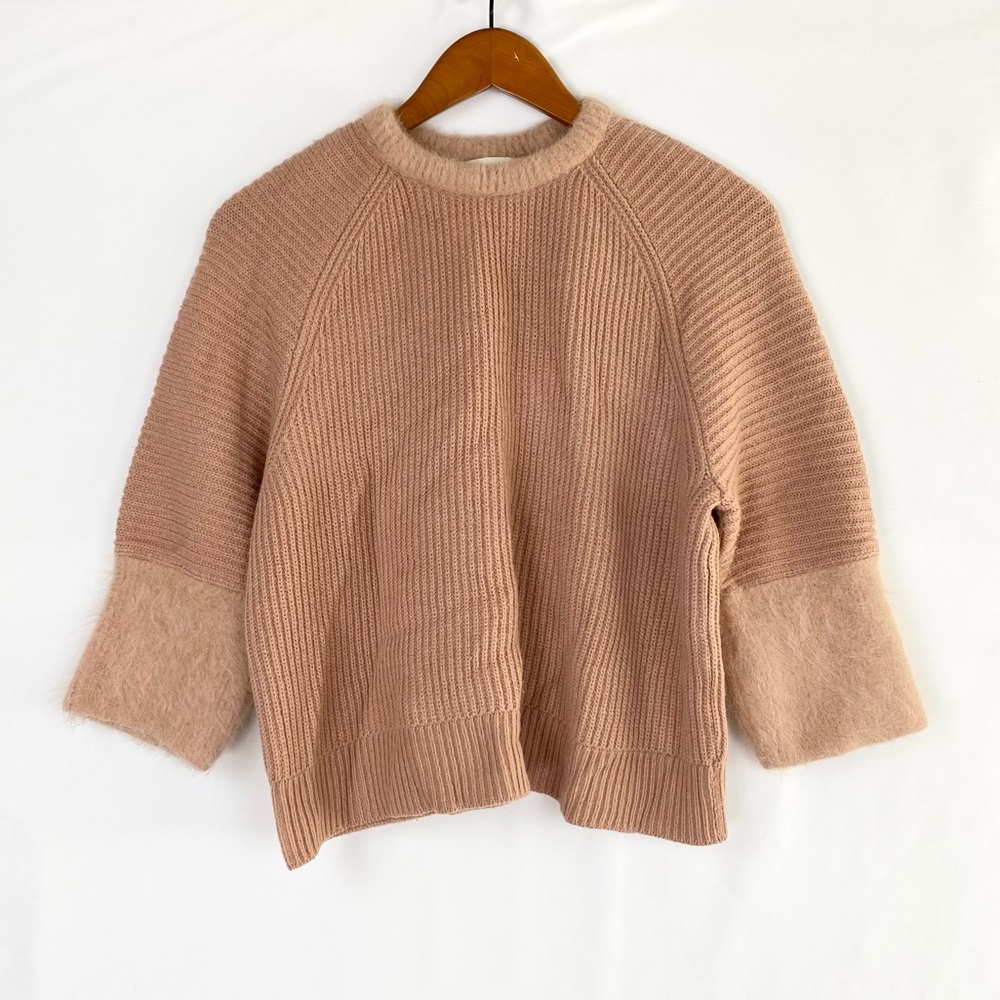 The Stable Ribbed Knit Pink Sweater Long Sleeve‎ Heavyweight Size Medium